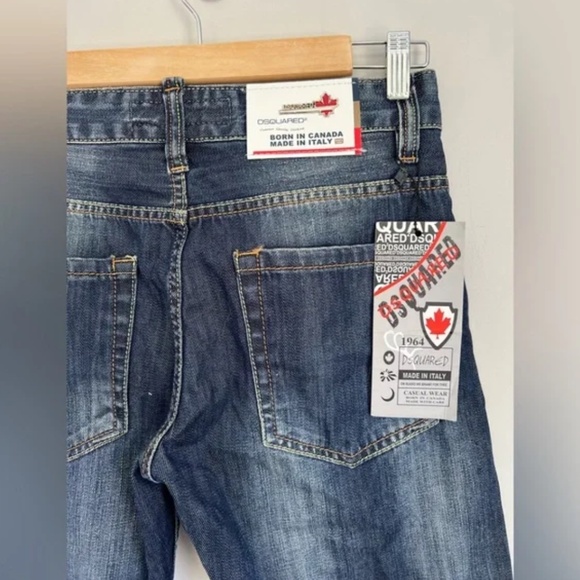 NWT - DSQUARED2 Size 29 Jeans Low Rise Blue White Y2K - Picture 4 of 13